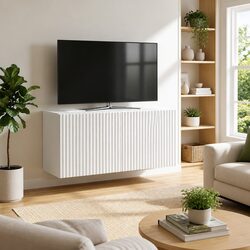 Elevate Your Space with a Modern White TV Cabinet 59.5 x 31 x 30 cm