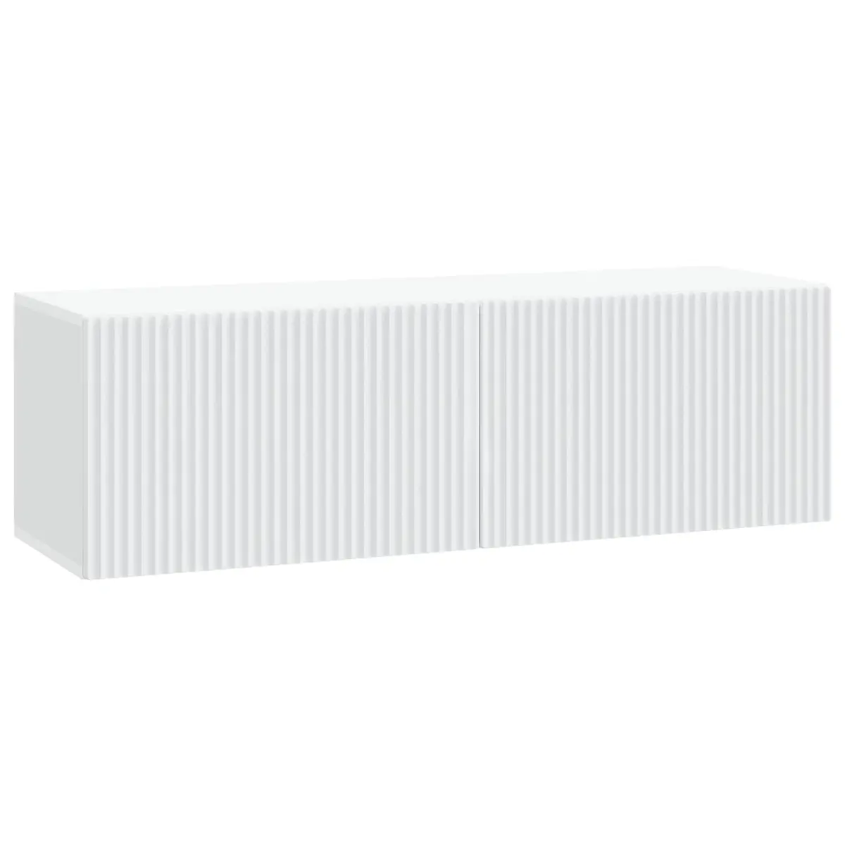 White Wall-Mounted TV Cabinet Modern Living Room Storage Unit 98x31x30cm