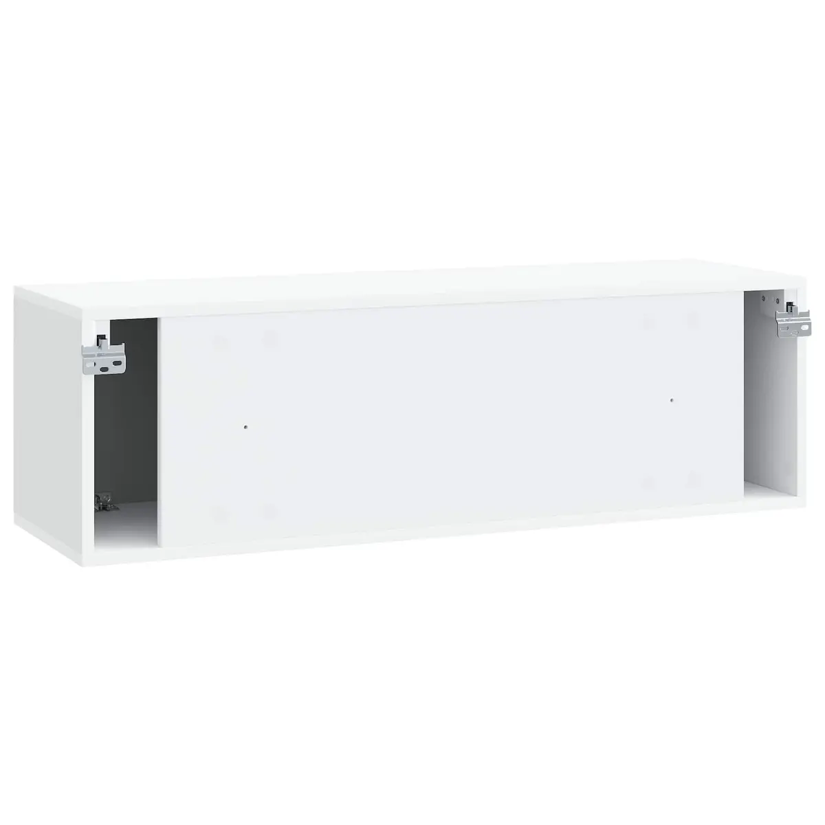 White Wall-Mounted TV Cabinet Modern Living Room Storage Unit 98x31x30cm