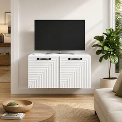 Elevate Your Space with a White Wall-Mounted TV Cabinet
