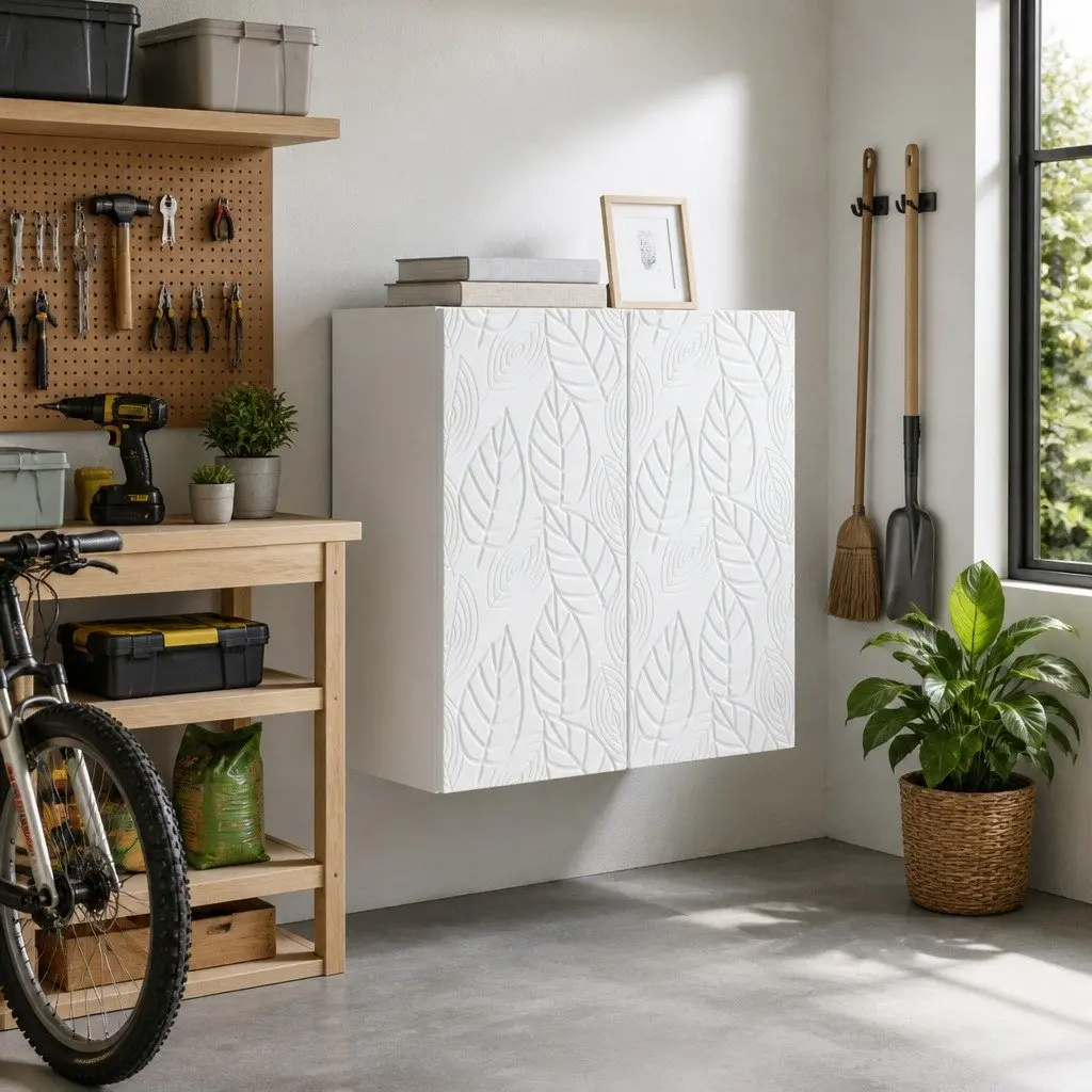 Wall-Mounted Storage Cabinet 59x31x60cm Engineered Wood Organizer