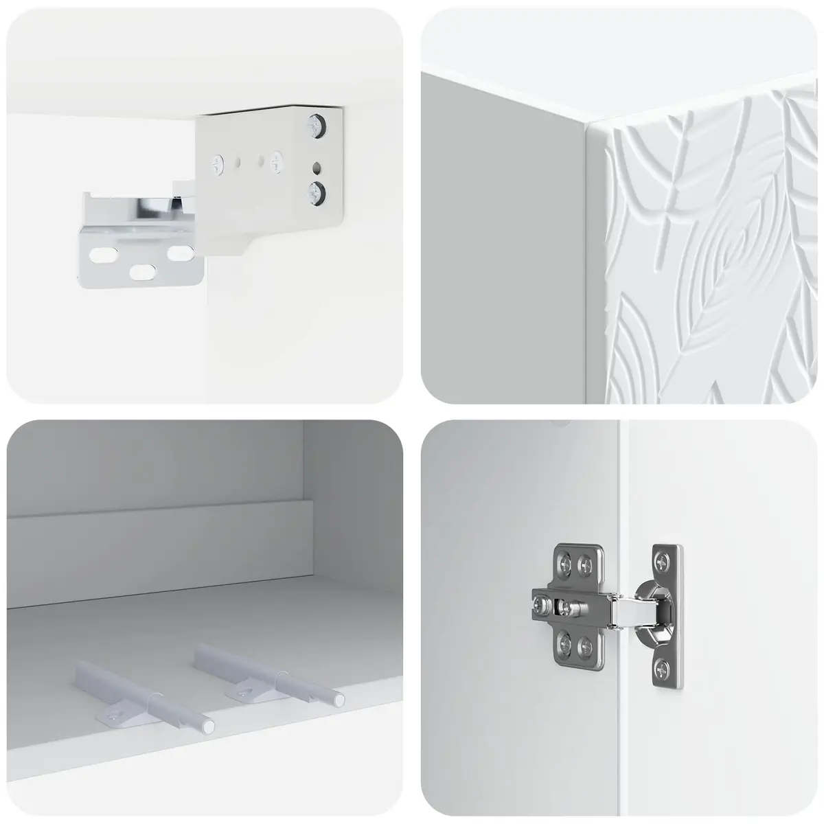 Wall-Mounted Storage Cabinet 59x31x60cm Engineered Wood Organizer