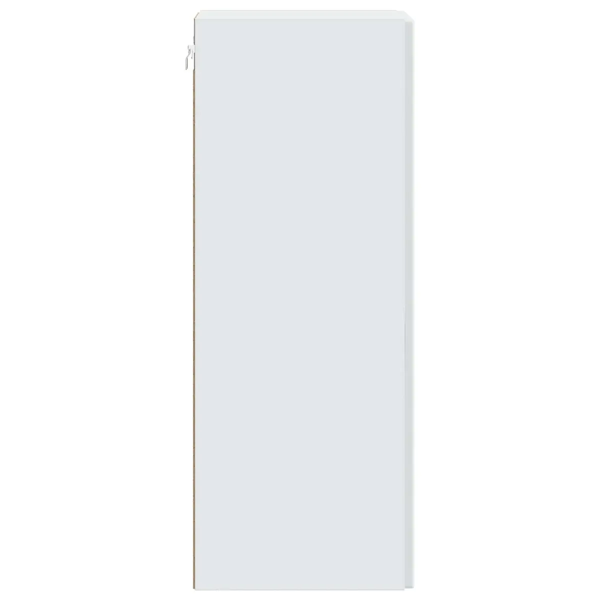 Wall-Mounted Storage Cabinet 90cm White Modern Engineered Wood Shelving Unit