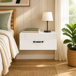 Compact White Nightstand for Modern Living Spaces