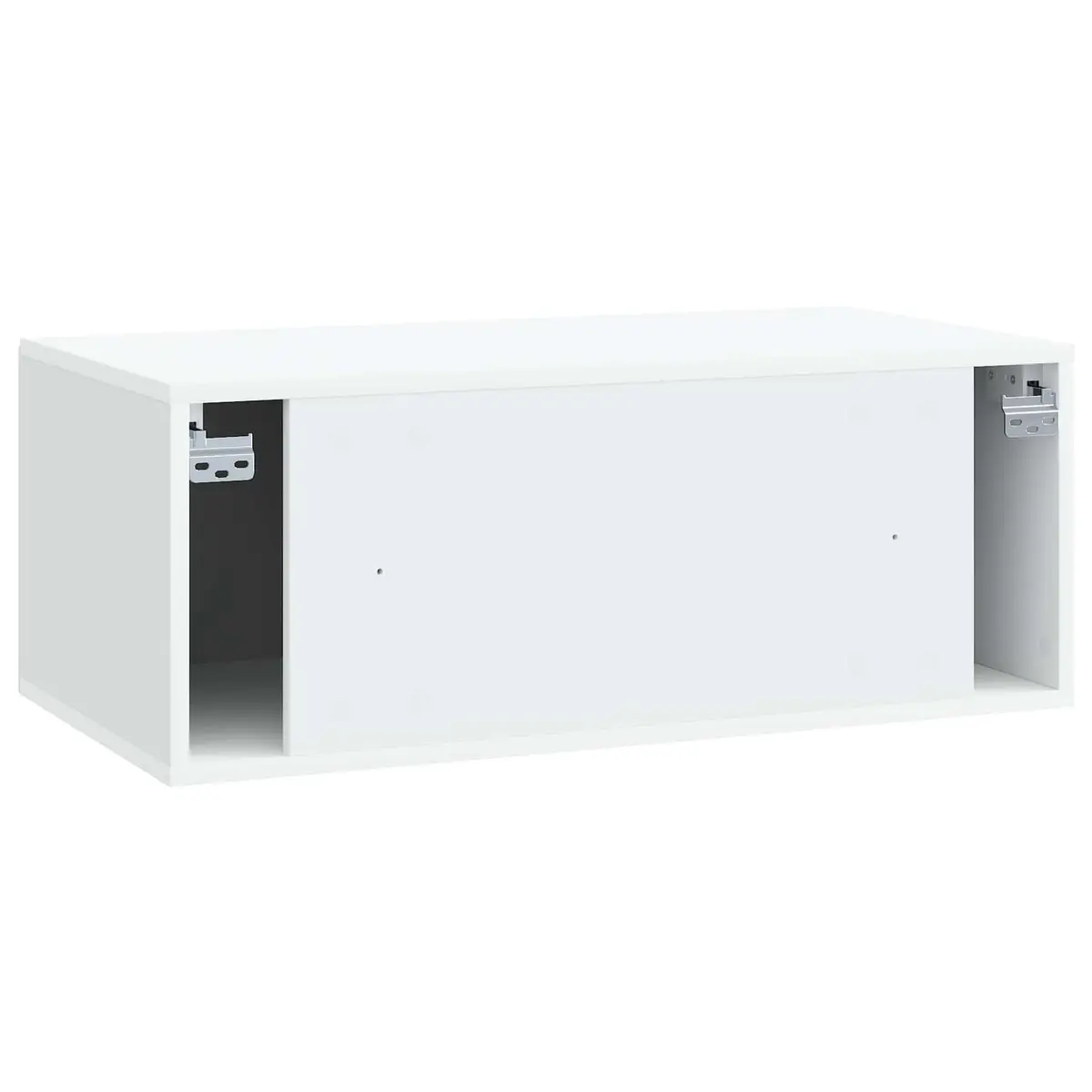 Wall-Mounted TV Cabinet 78.5 x 41 x 30 cm White Modern Storage Unit with 90° Swing Hinge Doors