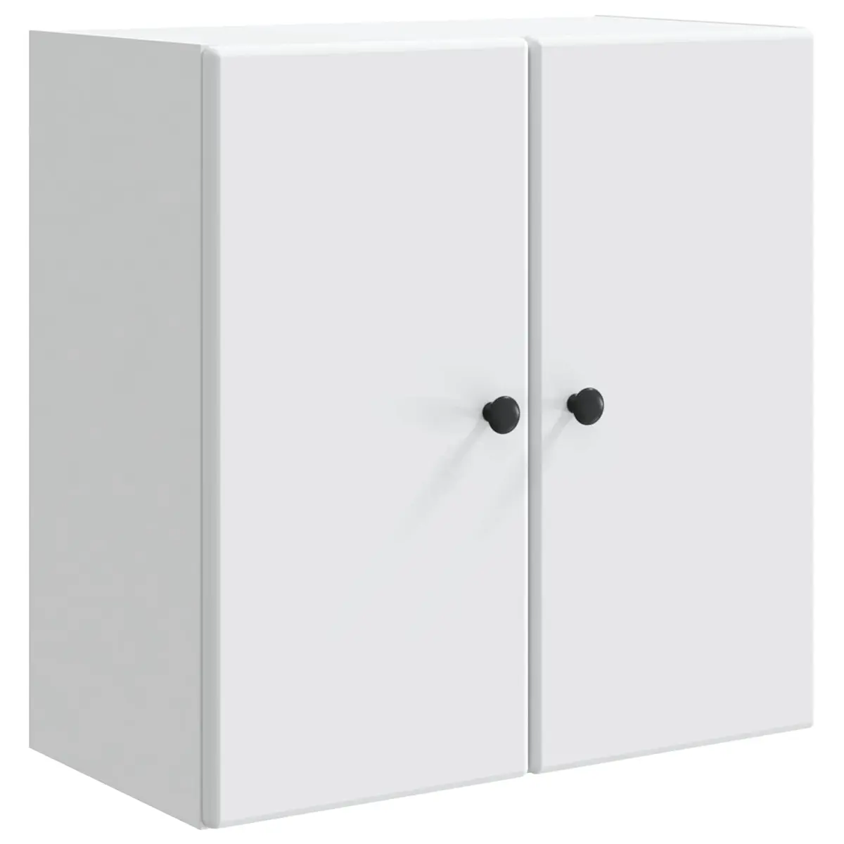 Wall-Mounted Storage Cabinet 59x31x60cm Engineered Wood Multiple Shelves White