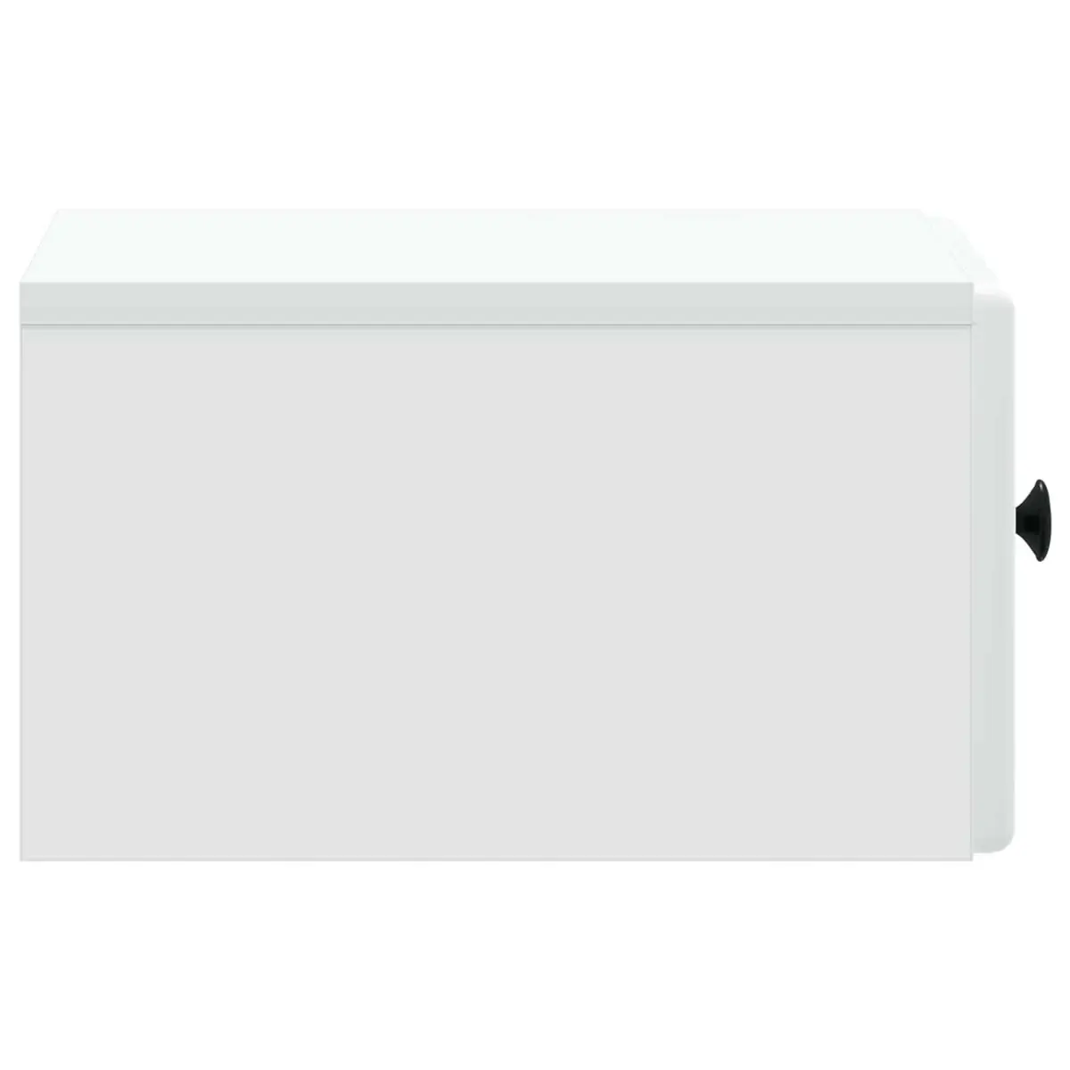 Wall-Mounted Bedside Cabinet White Compact Storage Drawer for Bedroom Living