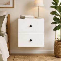 Compact Wall-Mounted Bedside Cabinet for Organized Living