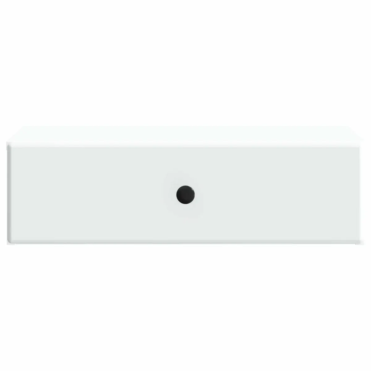 Wall-Mounted Side Table White Engineered Wood Storage Cabinet with Drawers