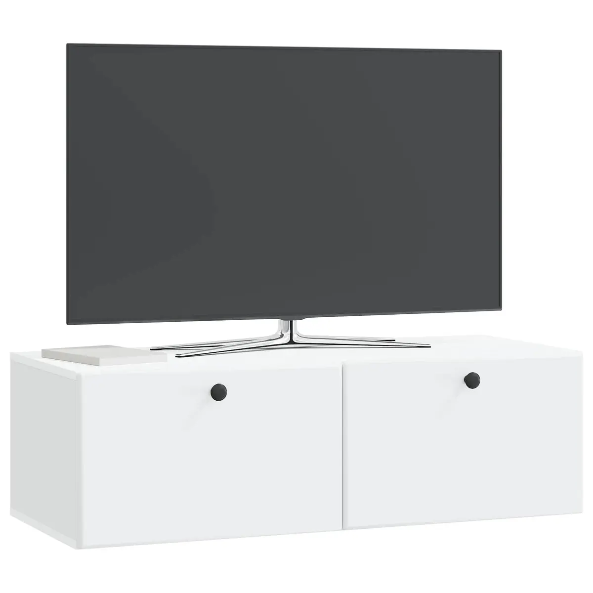 Wall-Mounted TV Cabinet 98 x 41 x 30 cm White Storage Living Room Unit