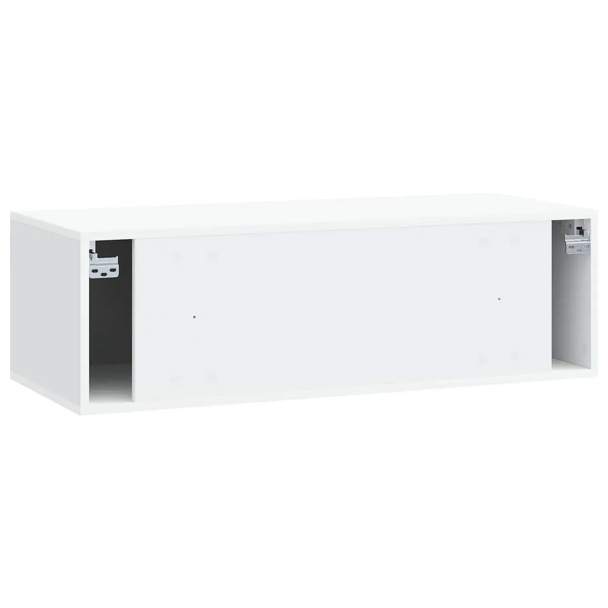 Wall-Mounted TV Cabinet 98 x 41 x 30 cm White Storage Living Room Unit