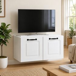 Enhance Your Space with a White Wall-Mounted TV Cabinet