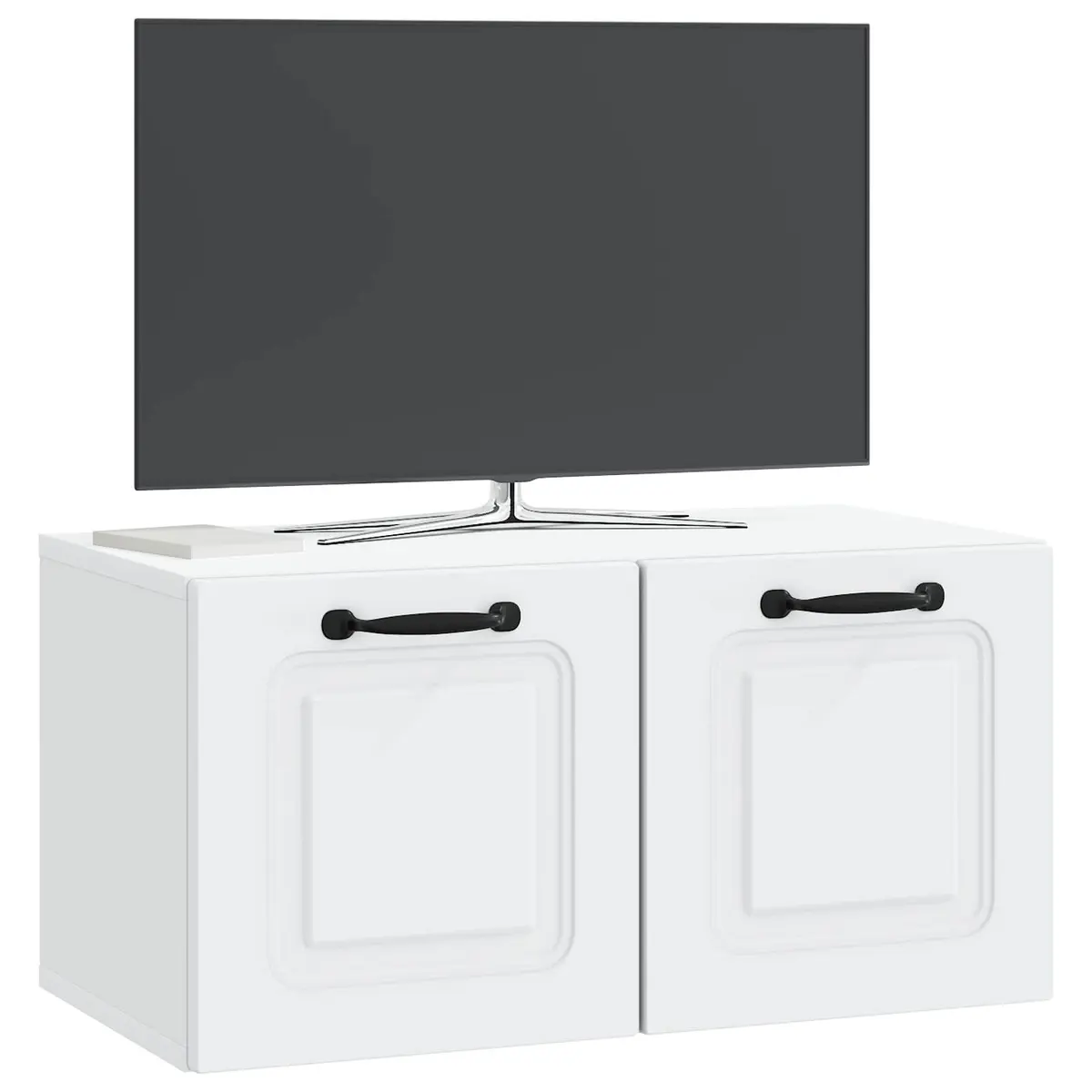 Wall-Mounted TV Cabinet White 59.5 x 31 x 30 cm Space-Saving Entertainment Unit