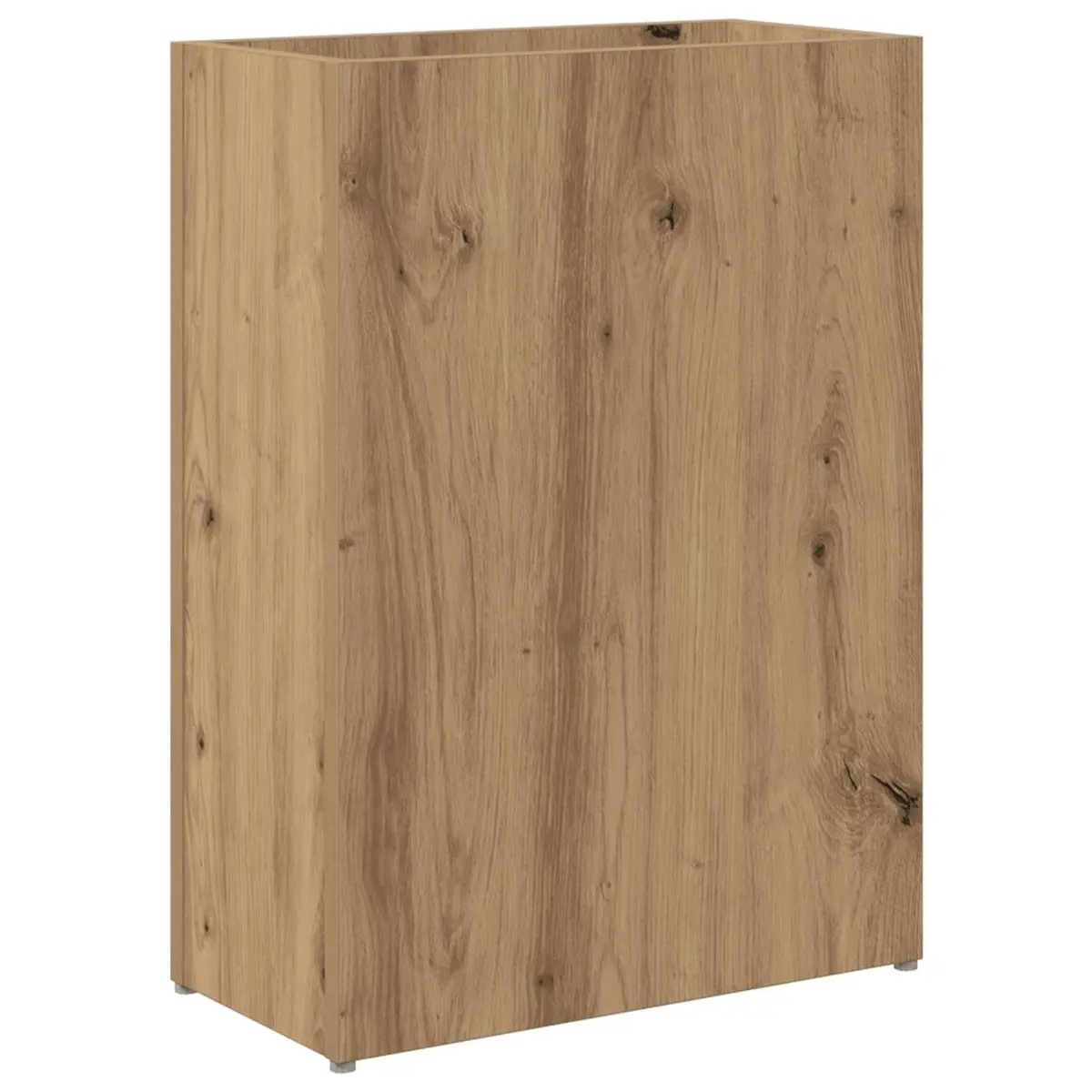 Umbrella Stand Rectangular Brown Engineered Wood Multiple Compartments for Entryway Hallway Storage