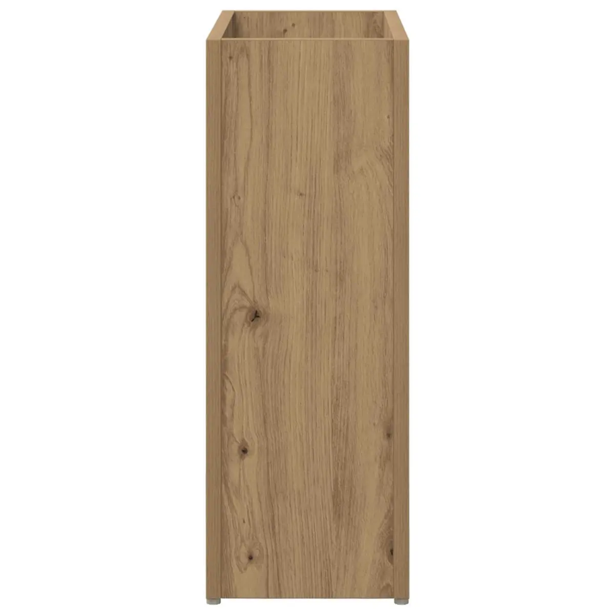 Umbrella Stand Rectangular Brown Engineered Wood Multiple Compartments for Entryway Hallway Storage