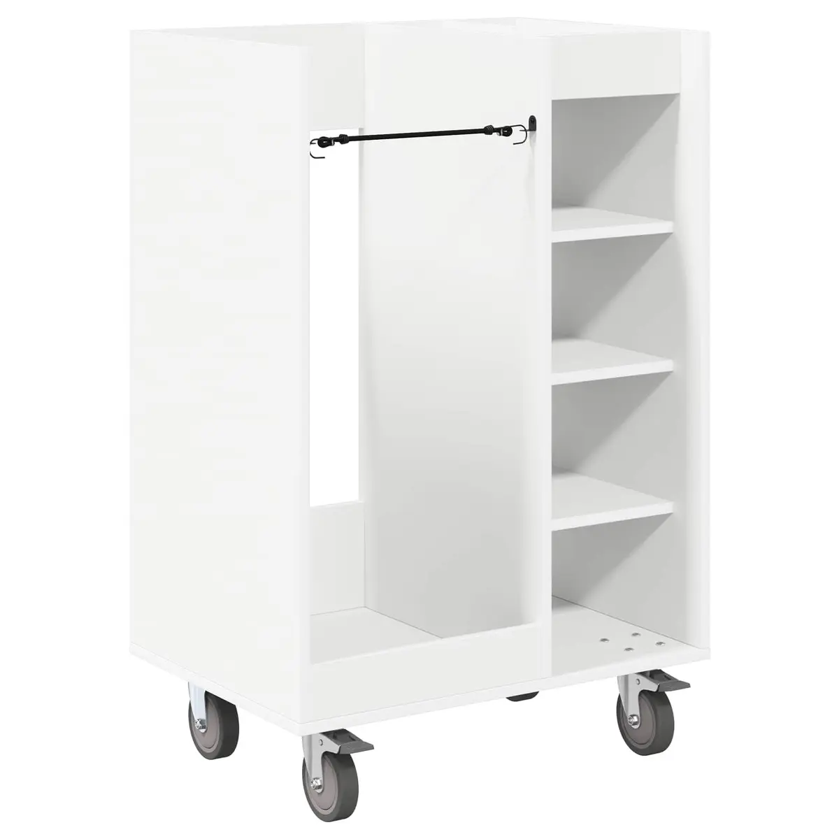 White Wooden Golf Cabinet Storage Organizer Indoor Garage Shelving Unit
