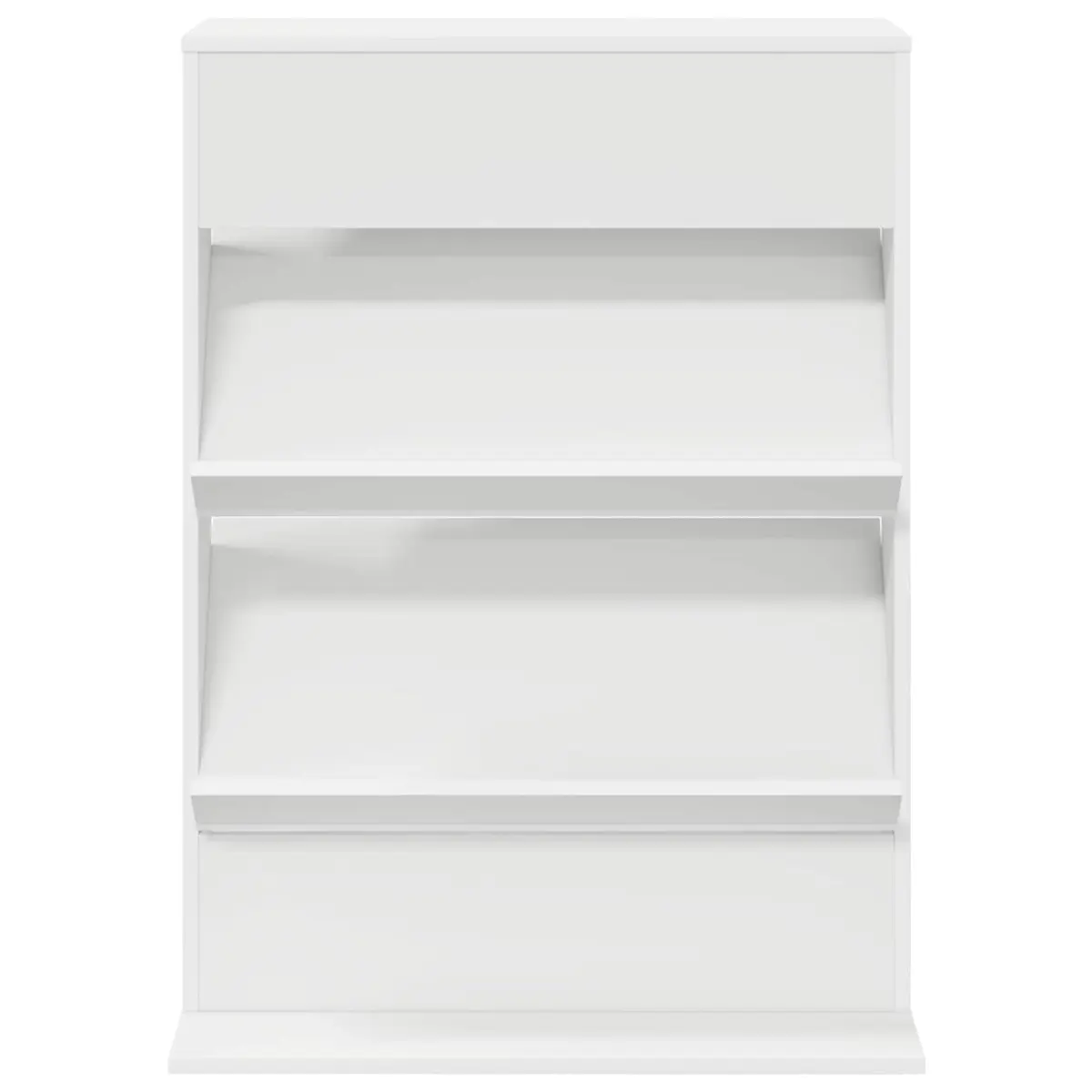 Magazine Rack White Freestanding Storage Organizer with Shelf for Living Room Office Bedroom