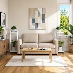 Enhance Your Space with This Elegant White Plant Stand