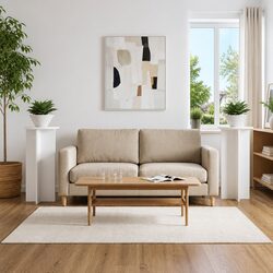 Modern Indoor Plant Stand Set - 2 White Stands