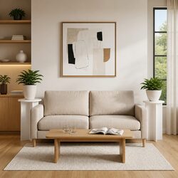Elevate Your Space with 2 pcs White Plant Stand Ø29.5 x 60 cm