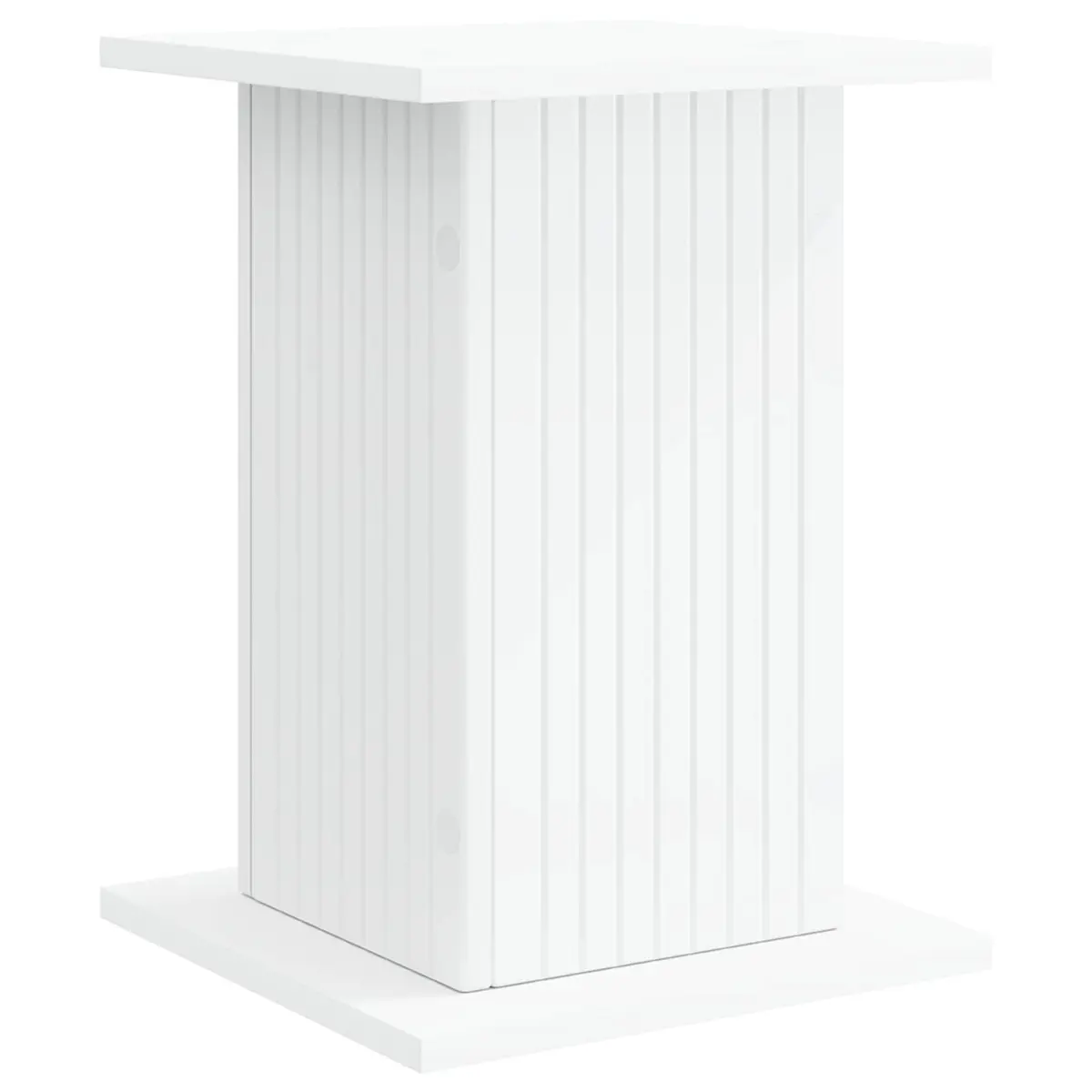 Plant Stand 30.5cm White Modern Indoor Display Riser 2 Pieces