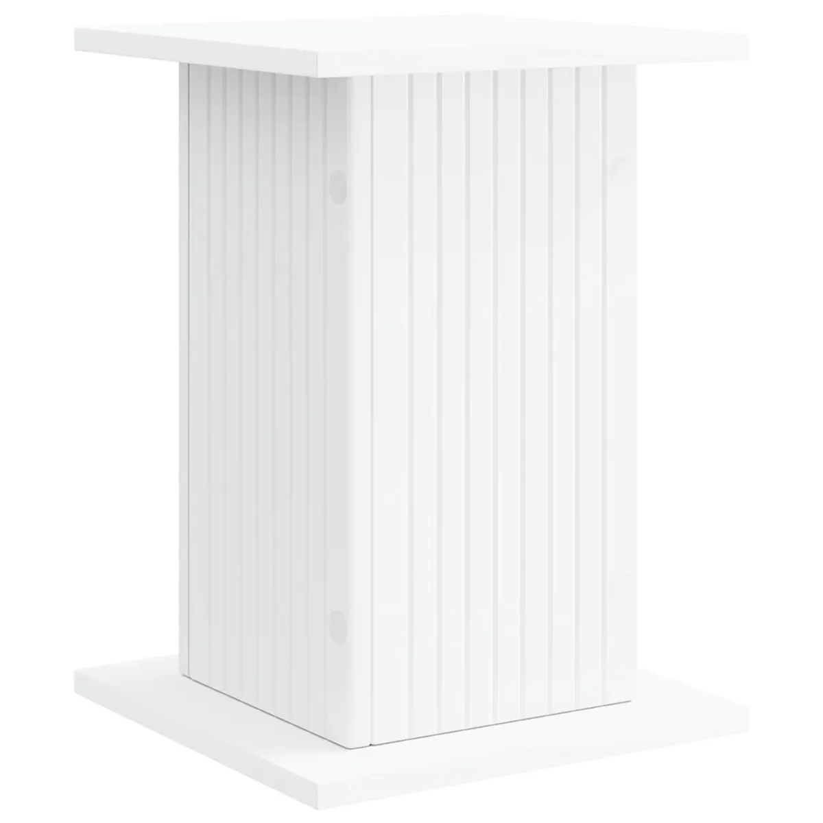 Plant Stand 30.5cm White Modern Indoor Display Riser 2 Pieces