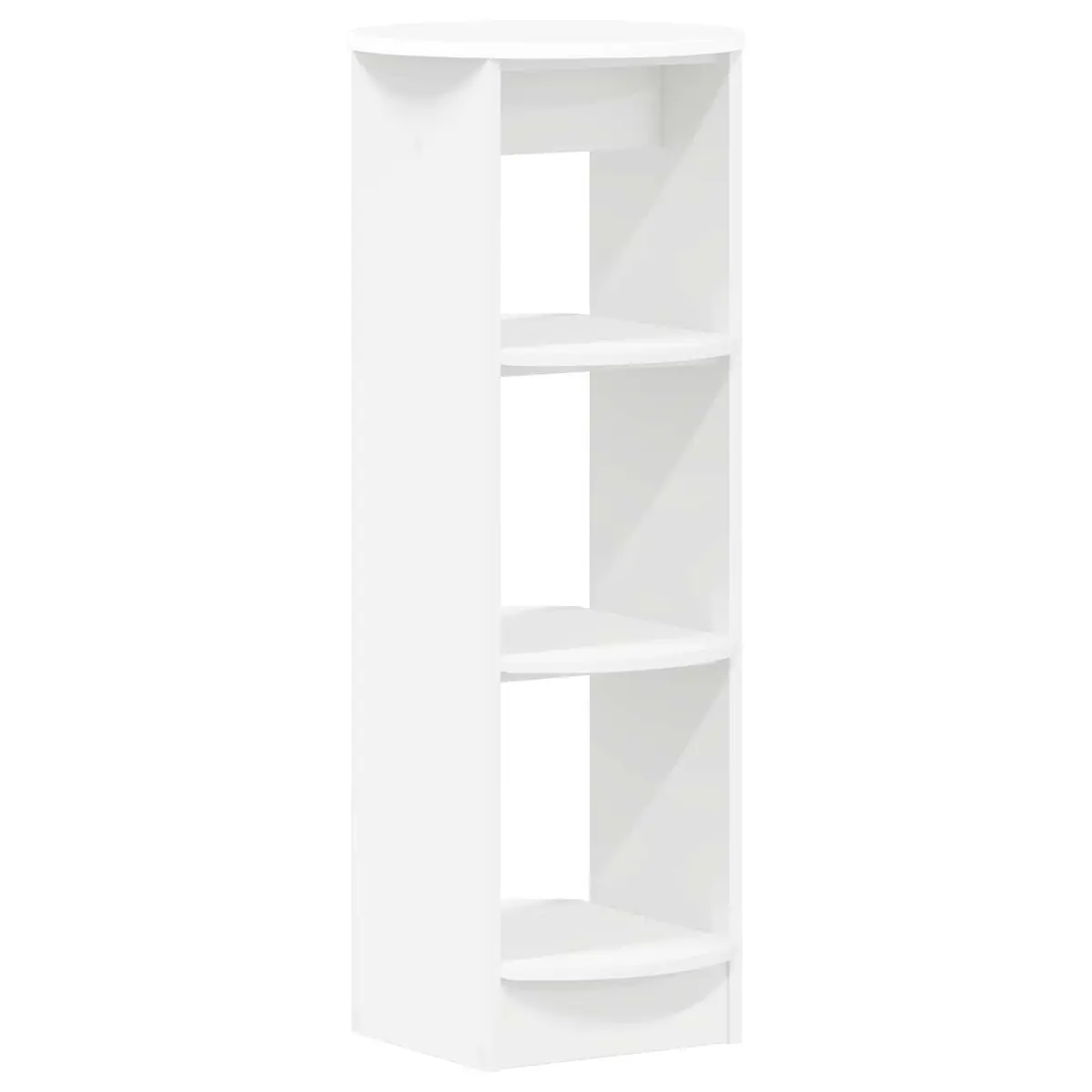Side Cabinet 40x40x100cm White Engineered Wood Modern Storage Unit