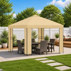 Enhance Your Outdoor Space with a 3 x 3 m Cream Gazebo