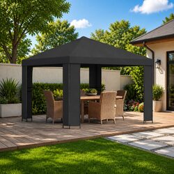Stylish 3 x 3 m Anthracite Gazebo Canopy for Outdoors