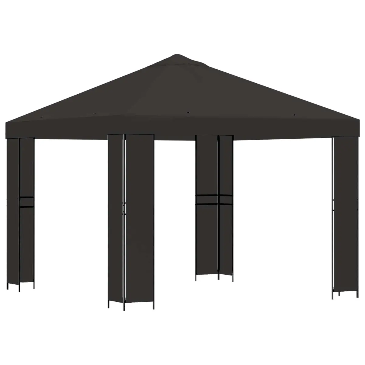 Outdoor Gazebo 3 x 3 m Anthracite Canopy Steel Frame Sun Shade