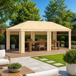 Outdoor Cream Canopy Cover for Garden Events 6 x 3 m