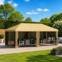 Enhance Your Outdoor Space with Cream Gazebo Canopy 600.5 x 300.5 cm