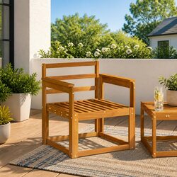 Enhance Your Outdoor Space with Brown Armrests 59 x 6 x 61 cm