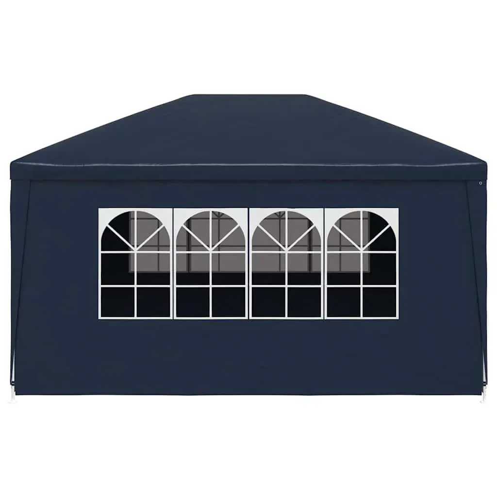 Party Tent 3x4 m Outdoor Canopy Gazebo UV and Water Resistant with Side Panels and Zip Door Blue