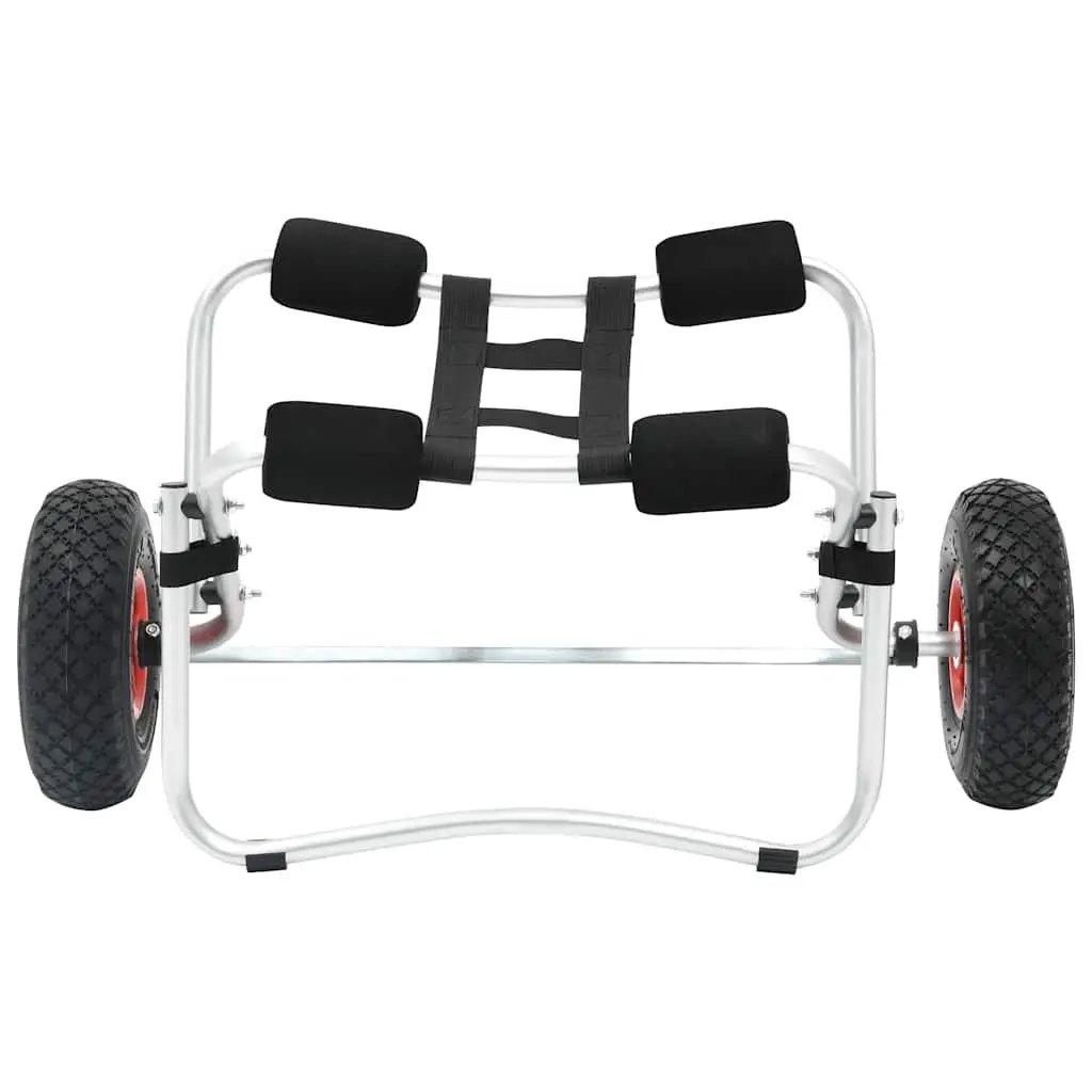 Kayak Trolley Cart Lightweight Aluminum Portable with Spring-loaded Stand and Detachable Inflated Rubber Wheels