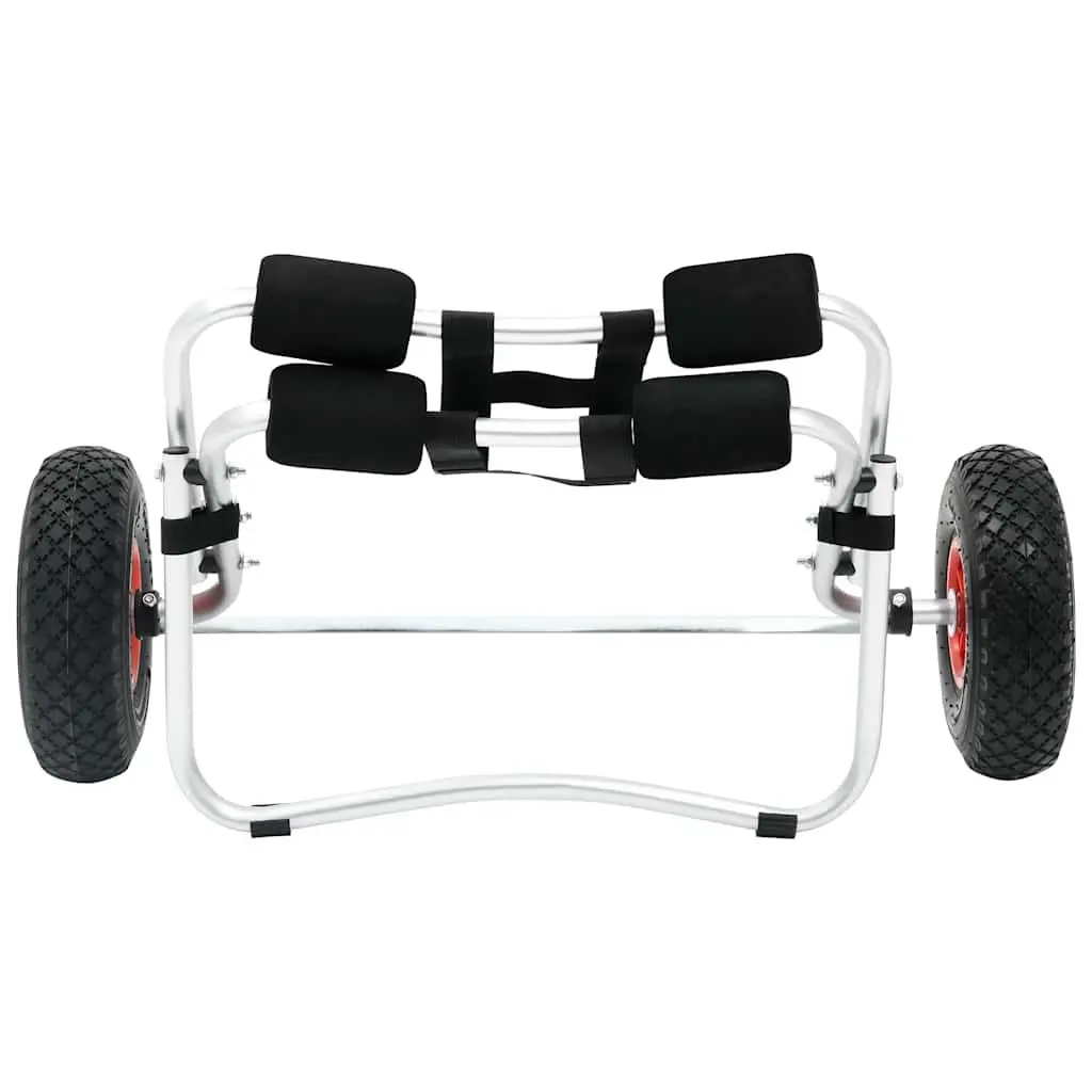 Kayak Trolley Cart Lightweight Aluminum Portable with Spring-loaded Stand and Detachable Inflated Rubber Wheels