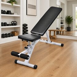 Fitness Workout Utility Bench Adjustable Backrest Home Gym Weightlifting