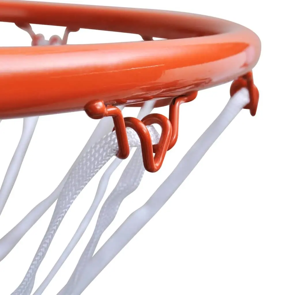 Basketball Rim Hoop Set 45cm Heavy-Duty Steel Frame for Indoor Outdoor Play