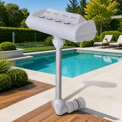 Cascade Waterfall Pool Fountain LED Lights Water Feature Swimming Pool Accessory