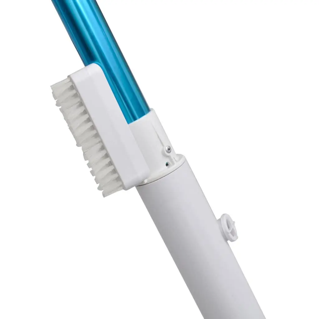 Automatic Pool Vacuum Cleaner Battery Operated Handheld Suction Tool with Detachable Scrubbing Brush and Telescoping Aluminium Handle