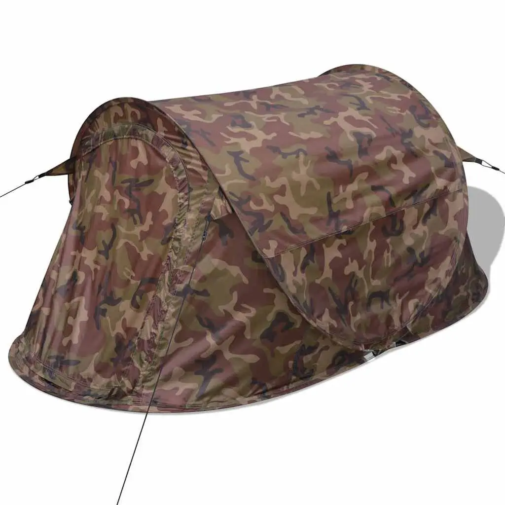 2-Person Pop-Up Camping Tent Silver Lightweight Portable Quick Setup