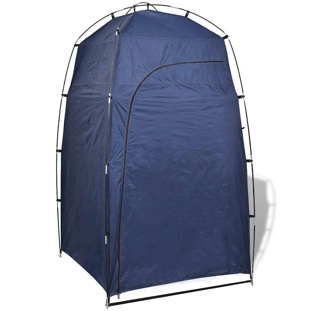 Portable Shower Tent Blue Fibreglass Pole Frame Privacy Enclosure for Camping and Beach
