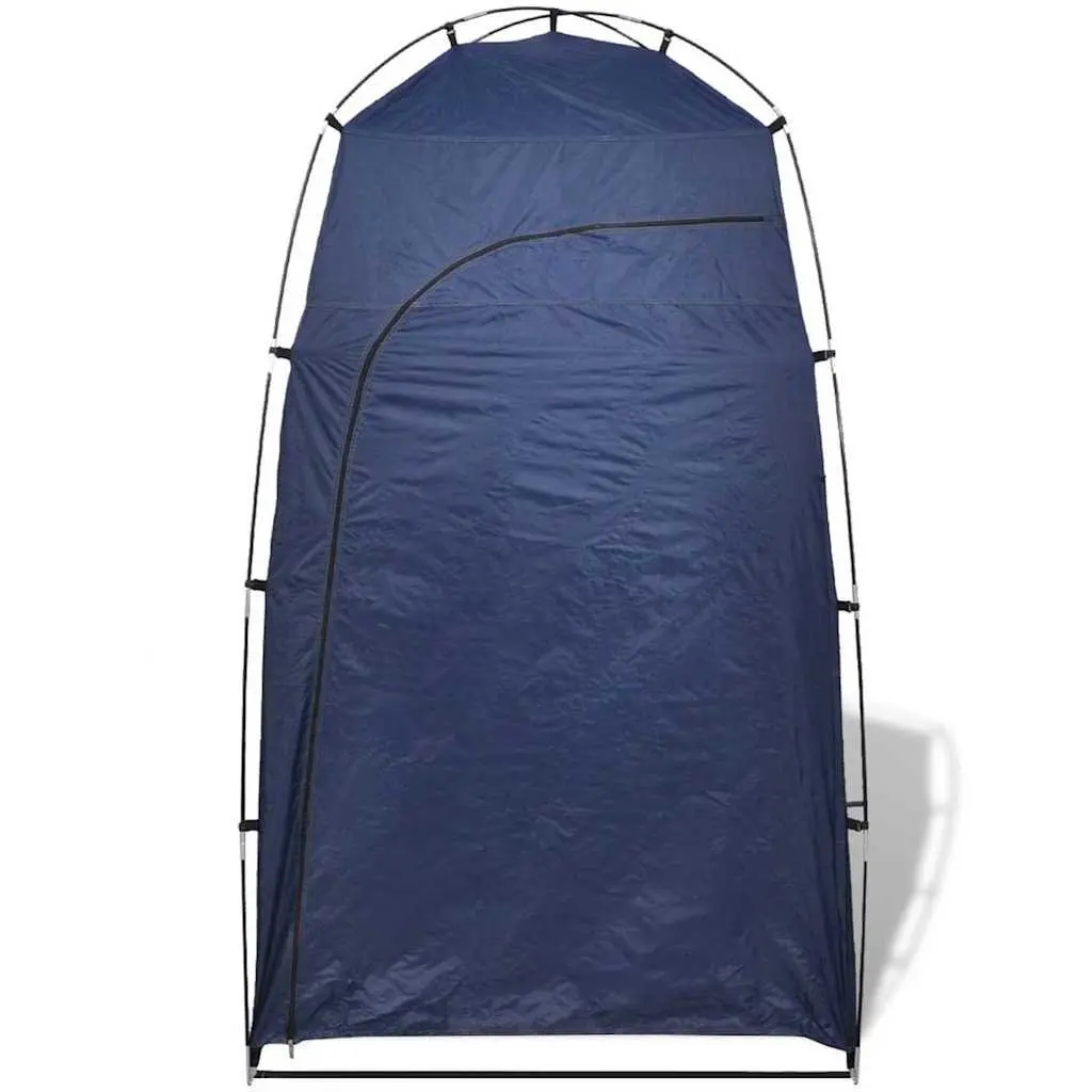 Portable Shower Tent Blue Fibreglass Pole Frame Privacy Enclosure for Camping and Beach