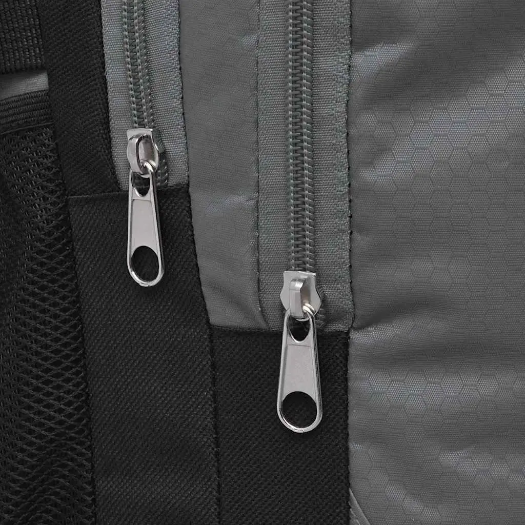 School Backpack 40L Grey Large Capacity Book Bag Shoulder Straps Compartments