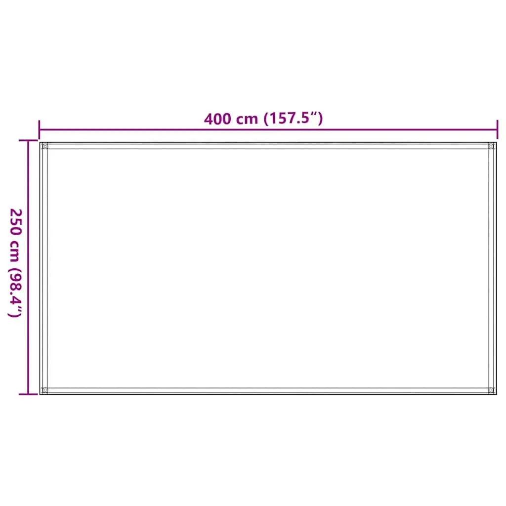 Tent Carpet 250x400 cm Water-resistant with Integrated Eyelets Anthracite