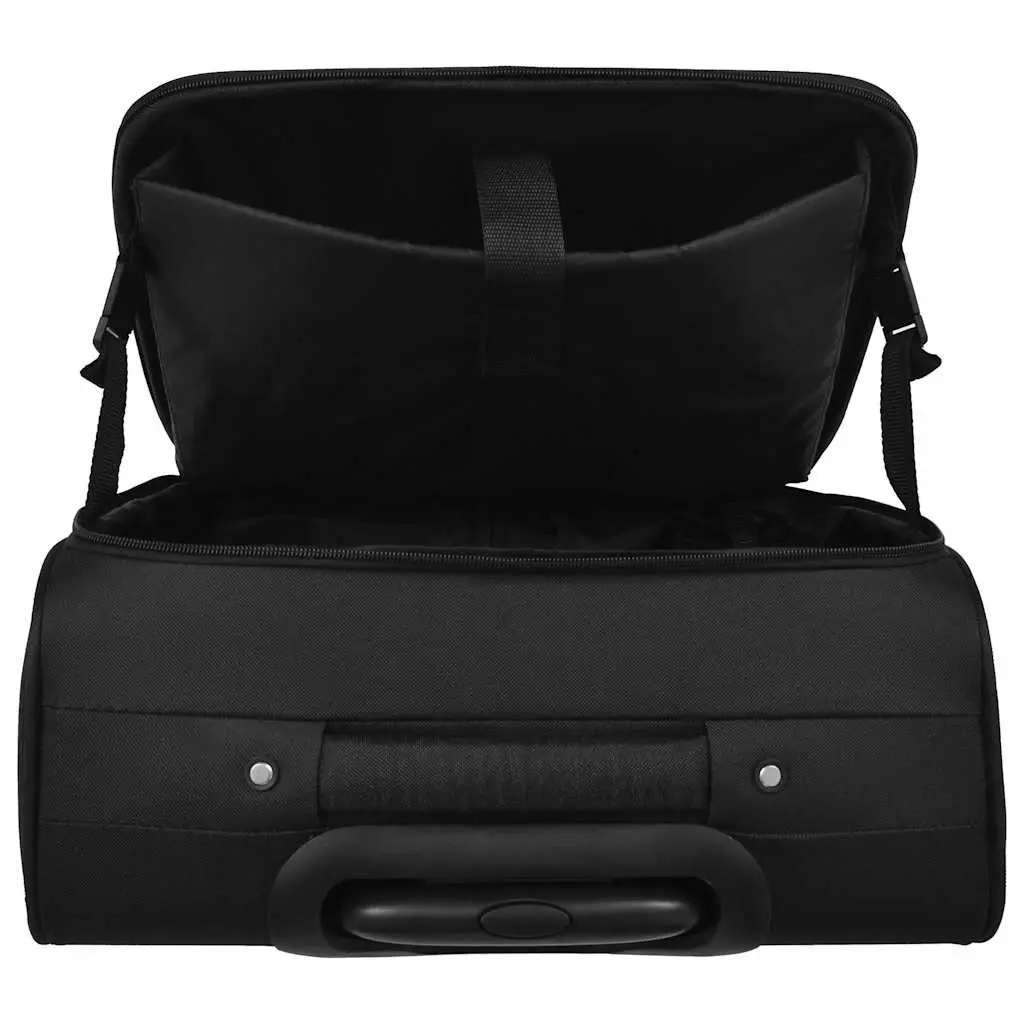 Pilot Trolley Carry-On Suitcase 2 Wheels Telescopic Handle Water Repellant Black