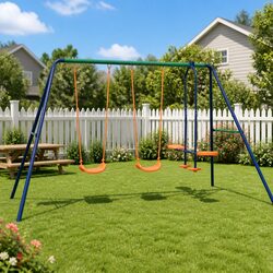 Transform Your Garden with a 4-Seat Swing Set