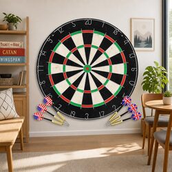 Sisal Dartboard Set: Enhance Your Game Room with 6 Darts