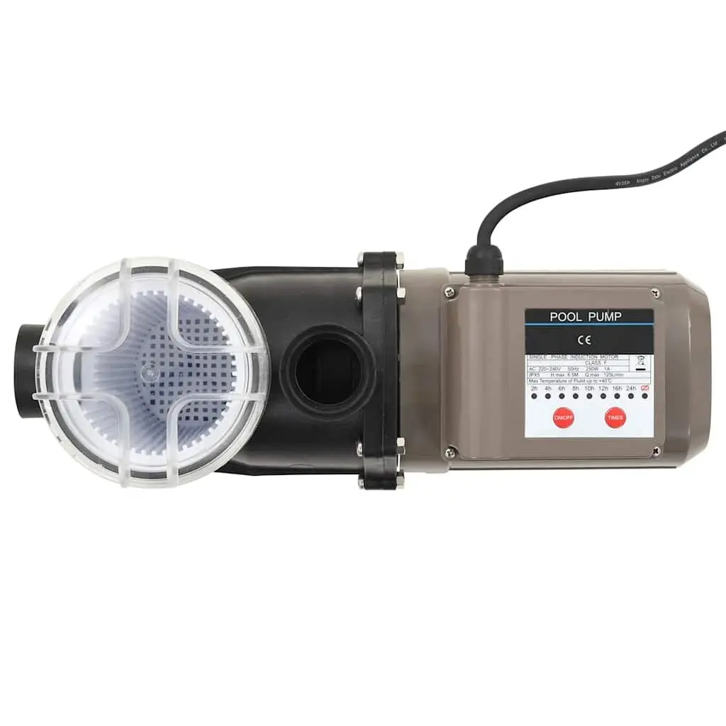 Pool Pump 0.25 HP 8000 L/h Timer Above Ground Swimming Circulation System