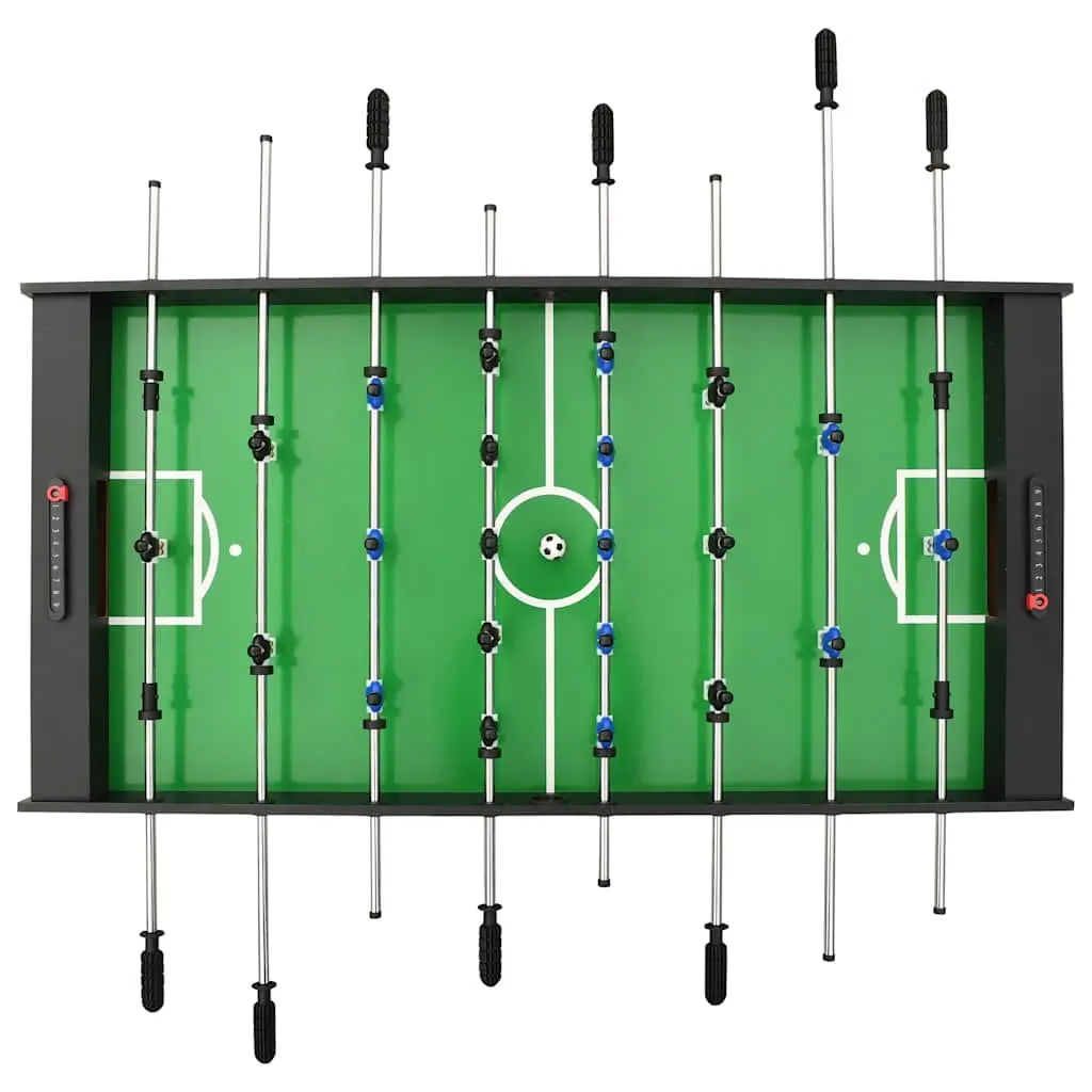 Folding Foosball Table 121cm Black Sturdy MDF Construction with Chromed-Finished Steel Rods